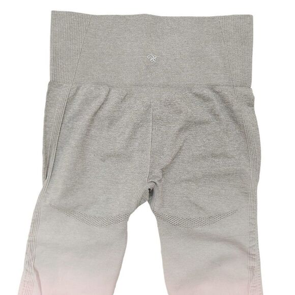 Chiczele Leggings Womens Small High Waisted Gray Pink Yoga Gym Athletic - Picture 5 of 11